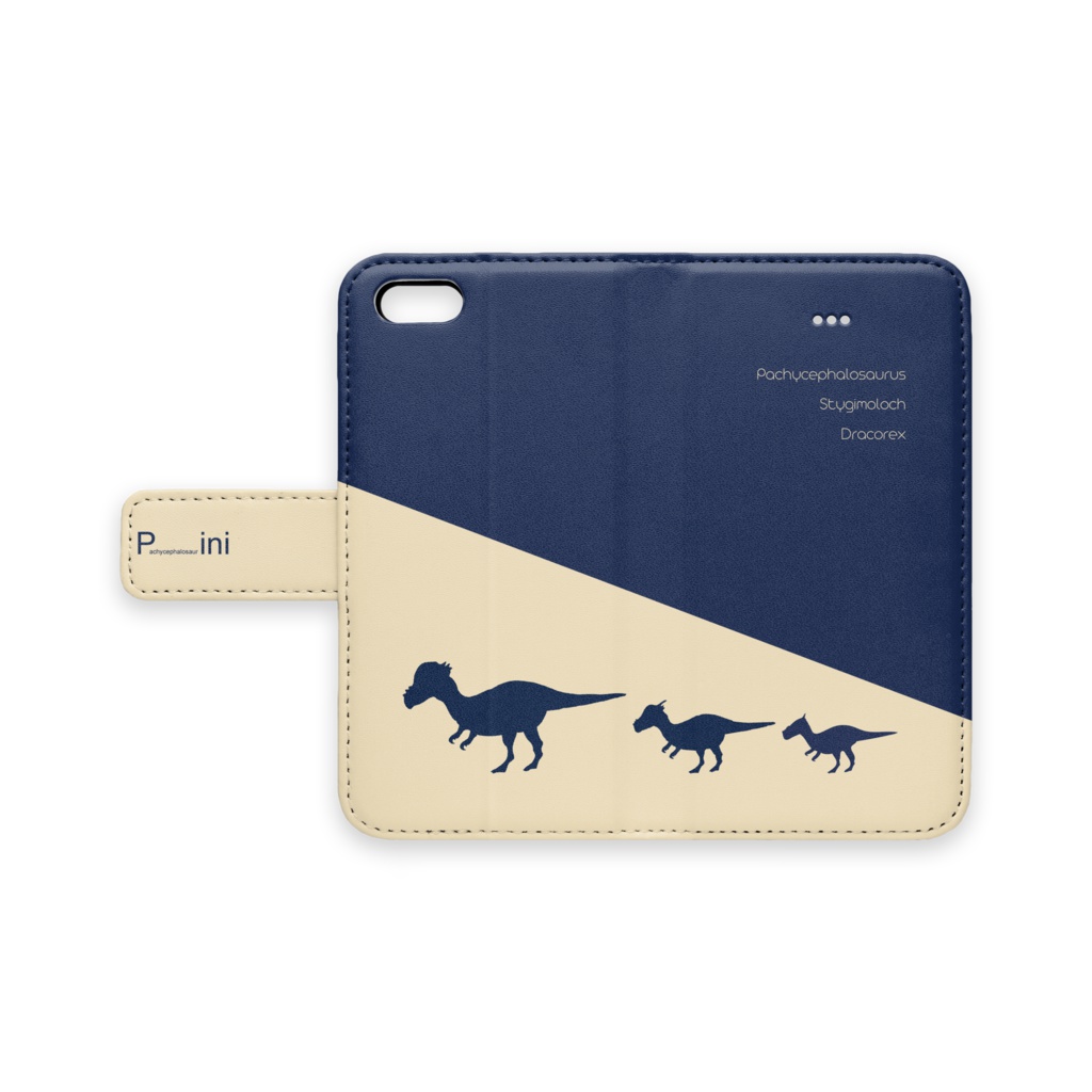 手帳型iPhoneケース　Pachycephalosaurini 