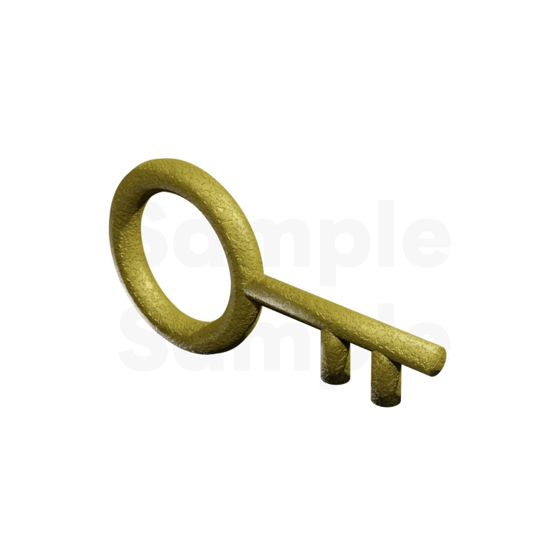 【TRPG素材 無料/投げ銭 】シンプル鍵 1 素材【商用利用可能】