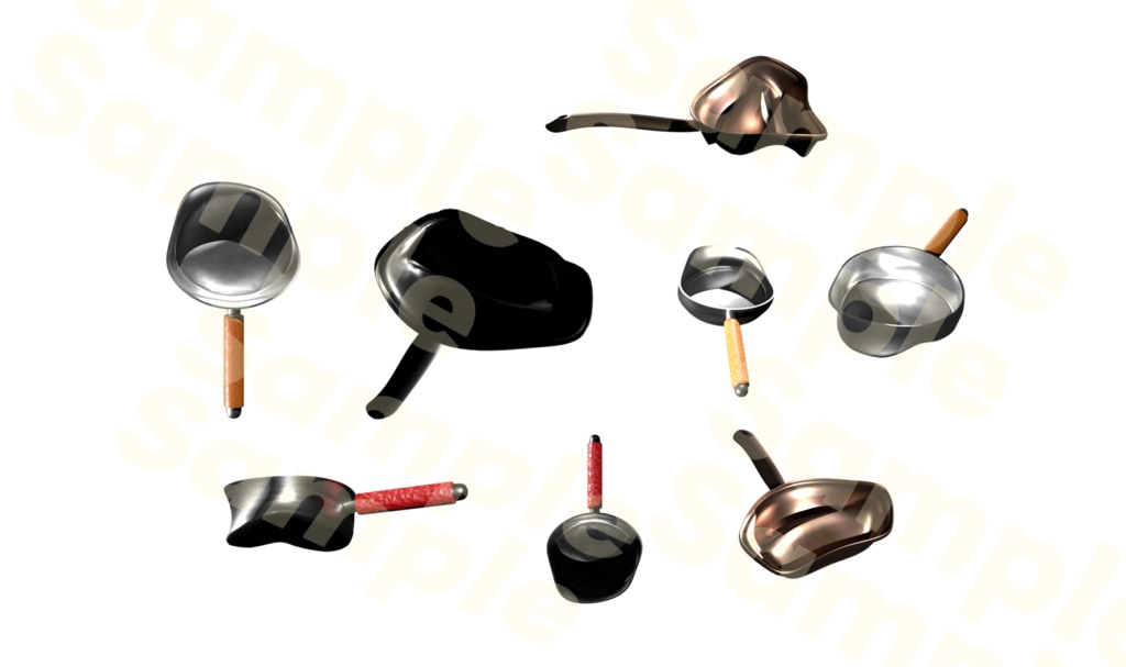 【TRPG素材 無料】変形したフライパン 素材【商用利用可能】