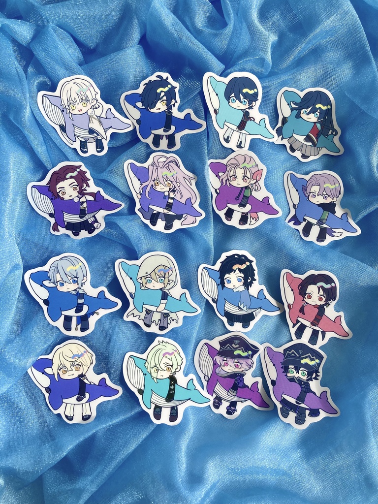 むぎゅむぎゅ男士 クリアシールセット