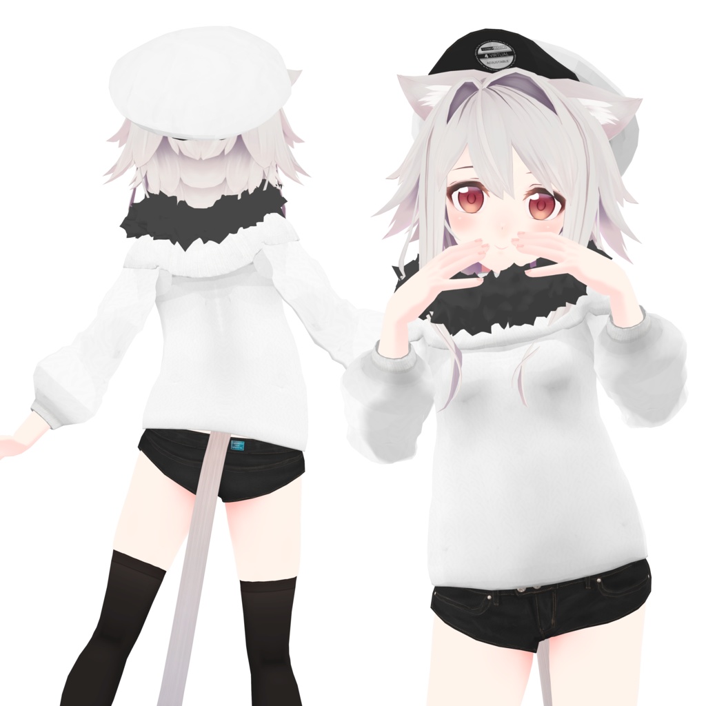Lua(ルア)用衣装 「YBファーセーター」 VRChat向け