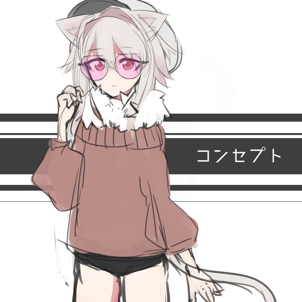 Lua(ルア)用衣装 「YBファーセーター」 VRChat向け