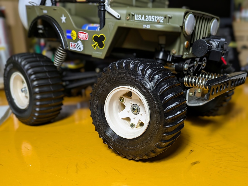 タミヤ ワイルドウイリスM38 パドルタイヤ 【STLデータ】