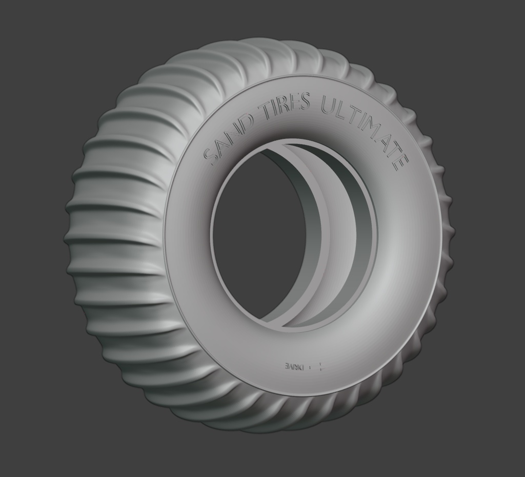 タミヤ ワイルドウイリスM38 パドルタイヤ 【STLデータ】