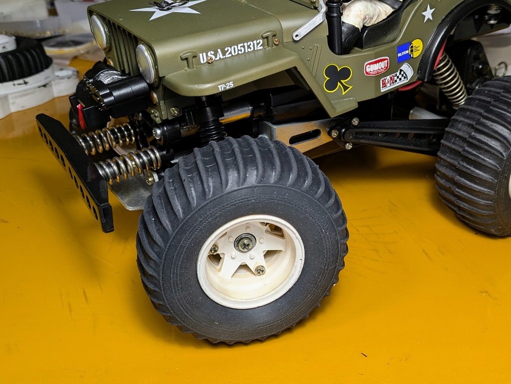 タミヤ ワイルドウイリーM38 パドルタイヤの金型 【STLデータ】