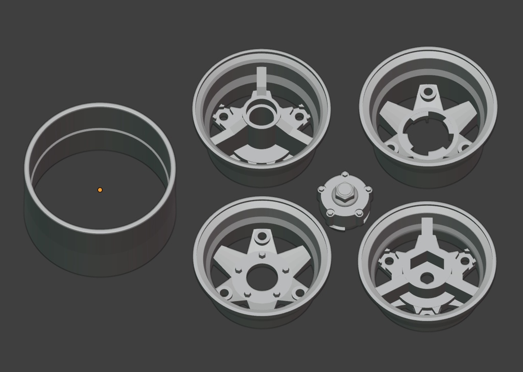 WR-02用 ワイルドウイリス風 6本スポークホイール