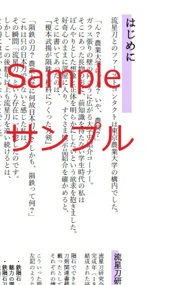 隕石でできた日本刀 流星刀入門
