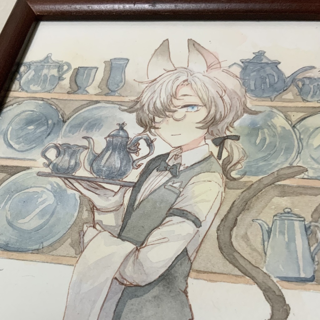 額装原画 シャム猫執事