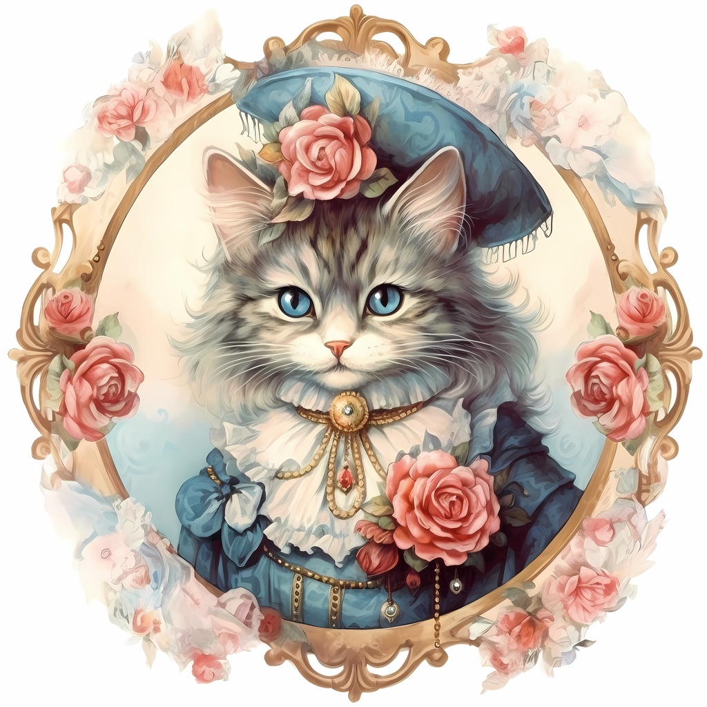 Cat Portrait ICカードステッカー