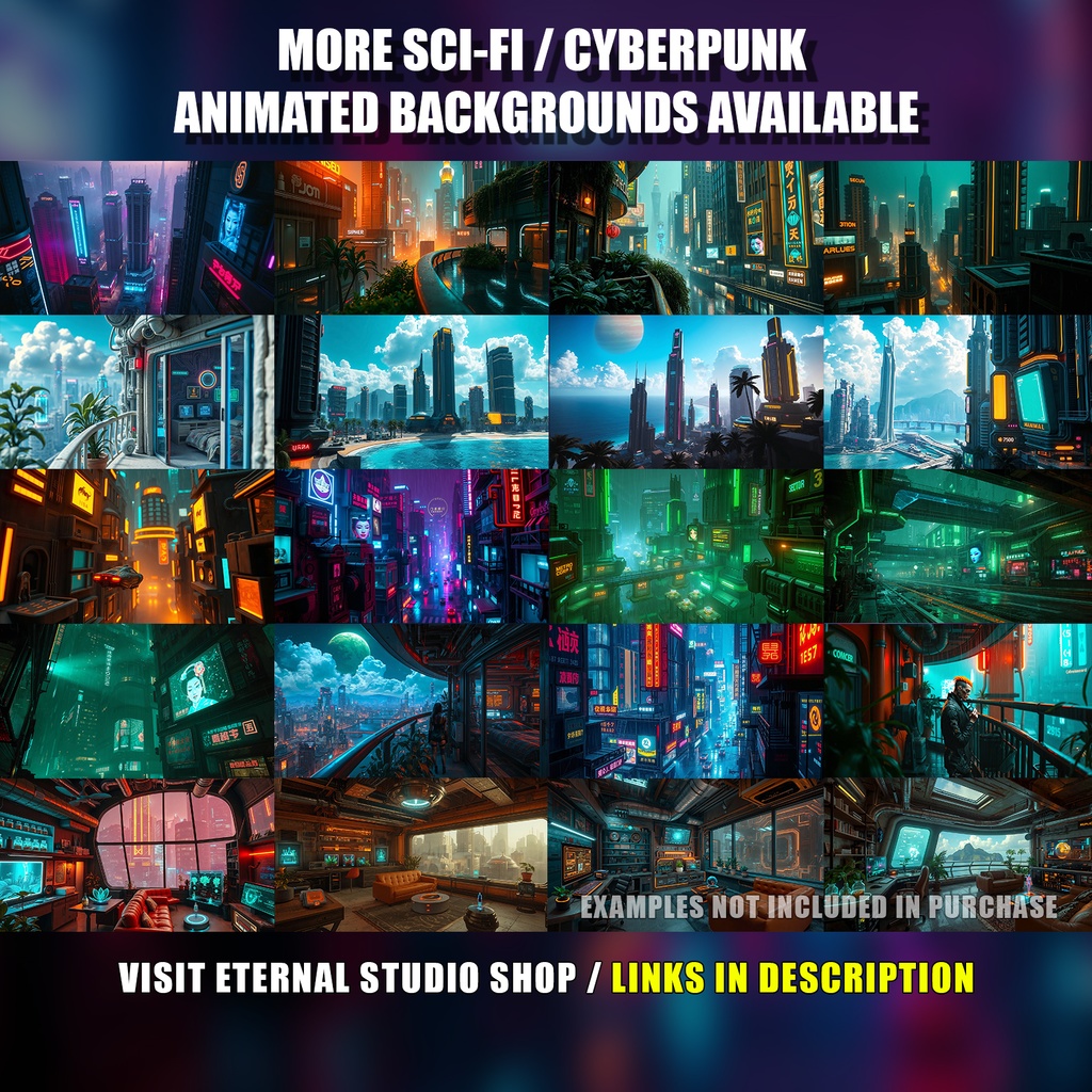 【動く背景】サイバーパンク・ゲーマーゾーン 02 - ネオン | Animated Background, Cyberpunk Gamer Room, Neon Game Setup, Cityscape, Vtuber Stream Overlay Loop
