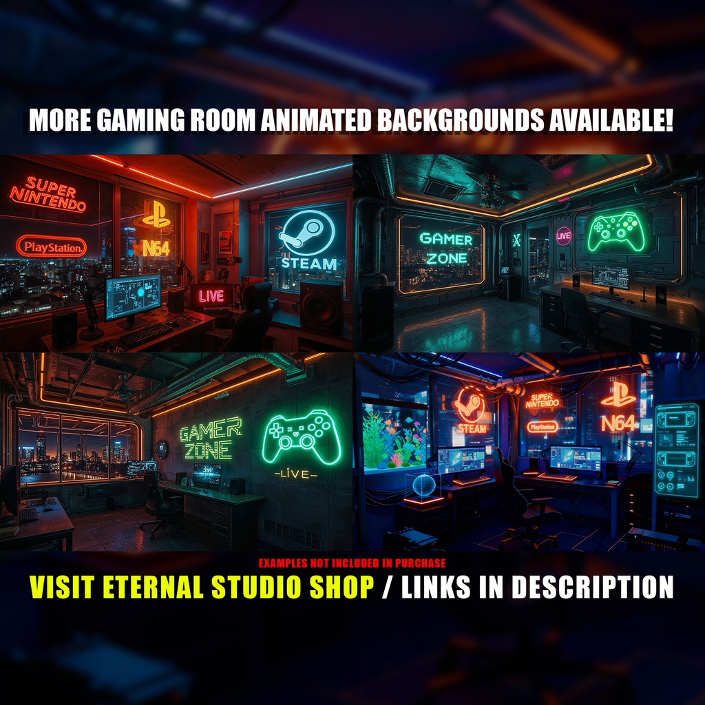 【アニメ背景】ホラーゲーマーの部屋 - ハロウィンと幽霊屋敷 | Animated Background | Spooky Gamer Zone 01 | Halloween Gaming Setup & Haunted House View | Dark Atmospheric Vtuber Twitch Youtube Overlay