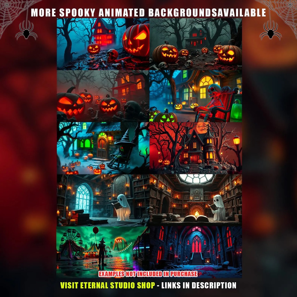 【アニメ背景】ホラーゲーマーの部屋 - ハロウィンと幽霊屋敷 | Animated Background | Spooky Gamer Zone 01 | Halloween Gaming Setup & Haunted House View | Dark Atmospheric Vtuber Twitch Youtube Overlay