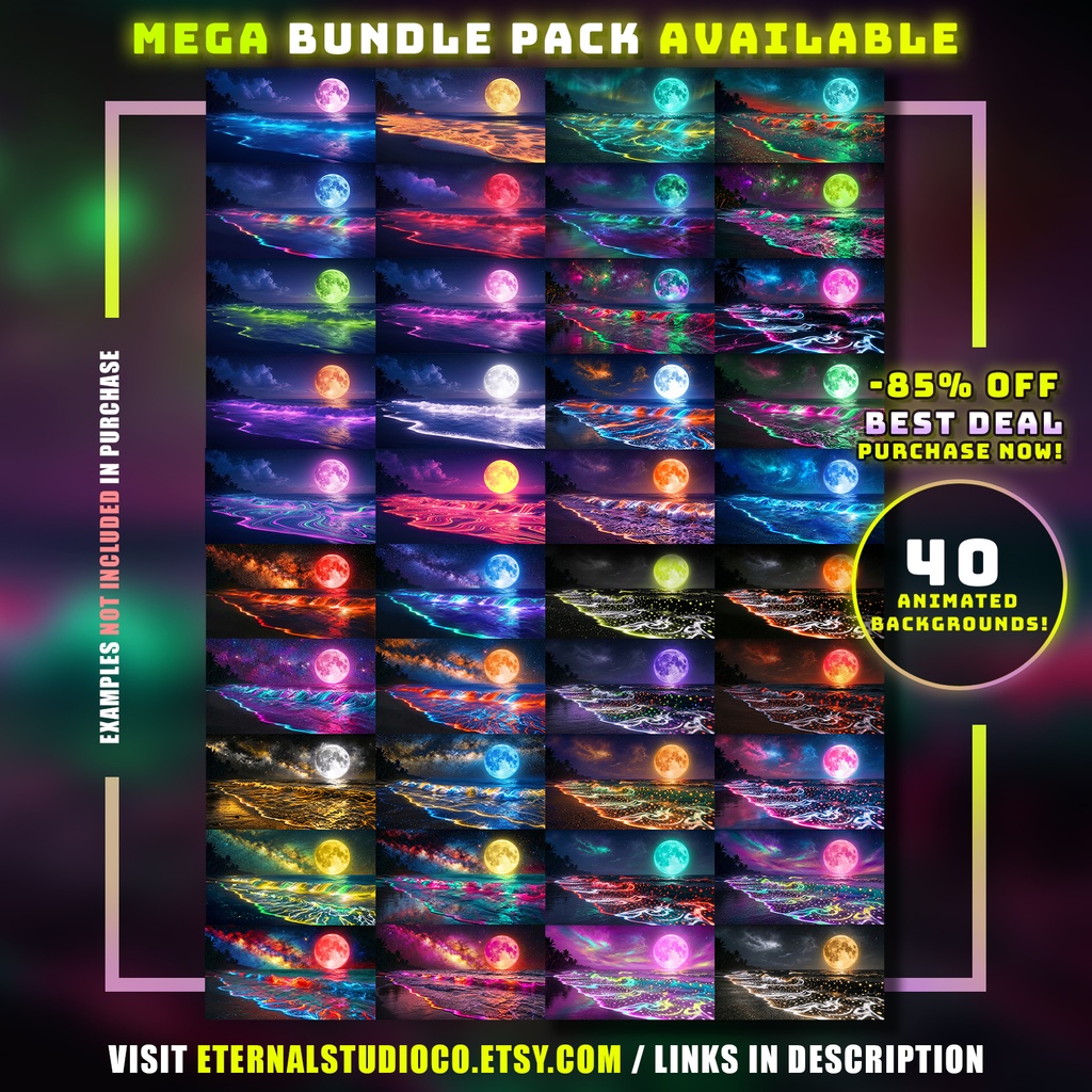 【アニメ背景】南国の夕暮れビーチ - 黄金の海と星空の始まり | Animated Background - Tropical Sunset Beach | Afternoon Seascape | Twitch, Youtube, Vtuber Stream