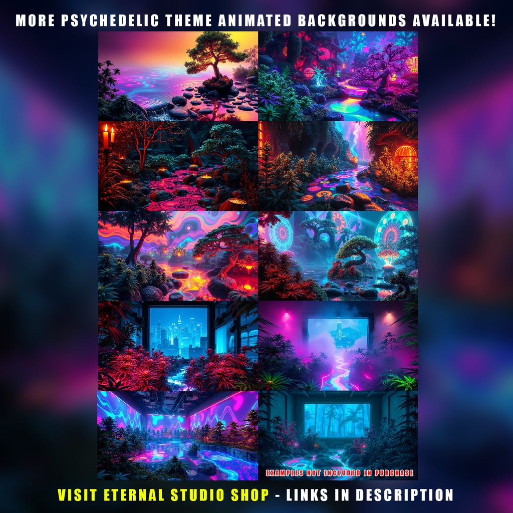 【アニメ背景】大麻ネオンのルーフトップバー - 夜の都会とサイバーパンクな展望 | Weed Rooftop Lounge Animated Background, Cannabis Neon Cityscape, Urban Night Scene, Mari juana VTuber Twitch Youtube Stream HD Loop Video