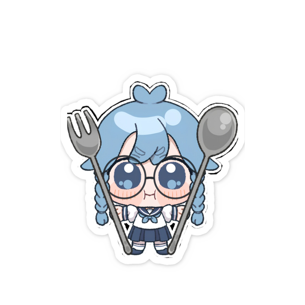 福島空宇ちゃん ご飯食べようスマホステッカー