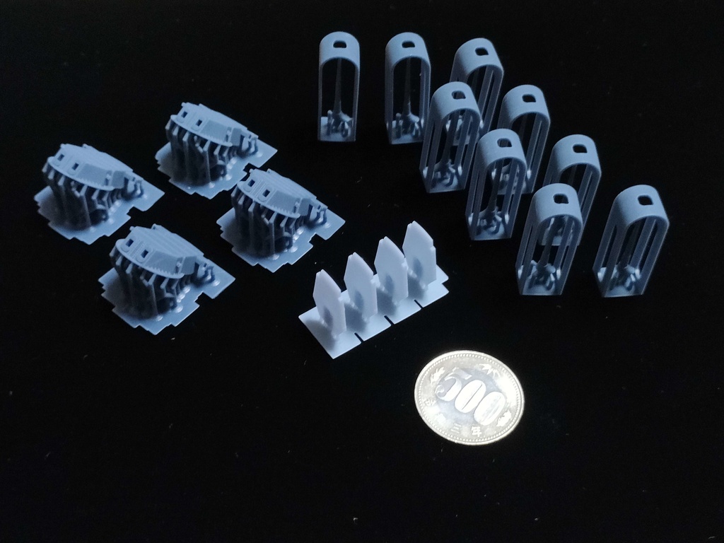 1/700 Mk1 18インチ連装砲塔 Type-Ⅰ 4基セット