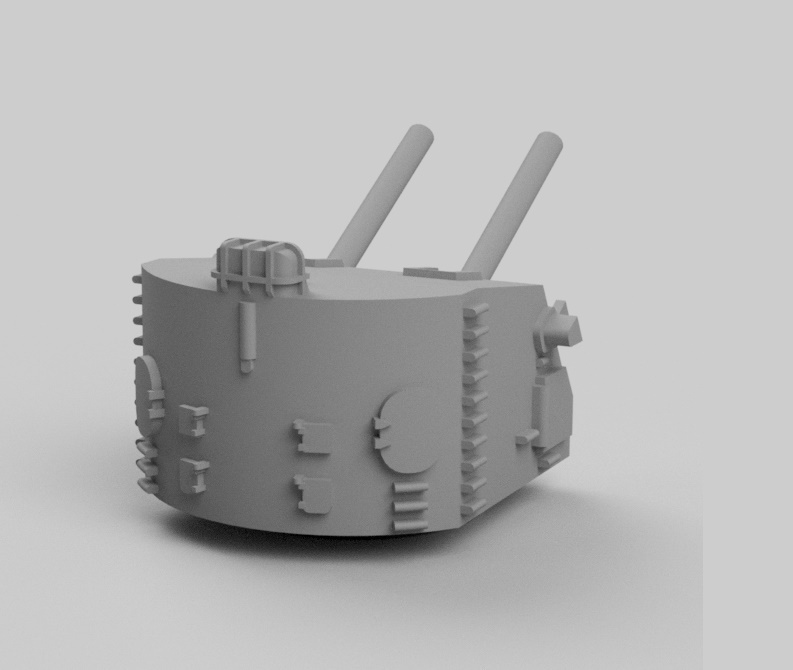 1/700 5インチ連装砲塔 Mk28 Type-Ⅰ (BB,CL汎用) 10基セット