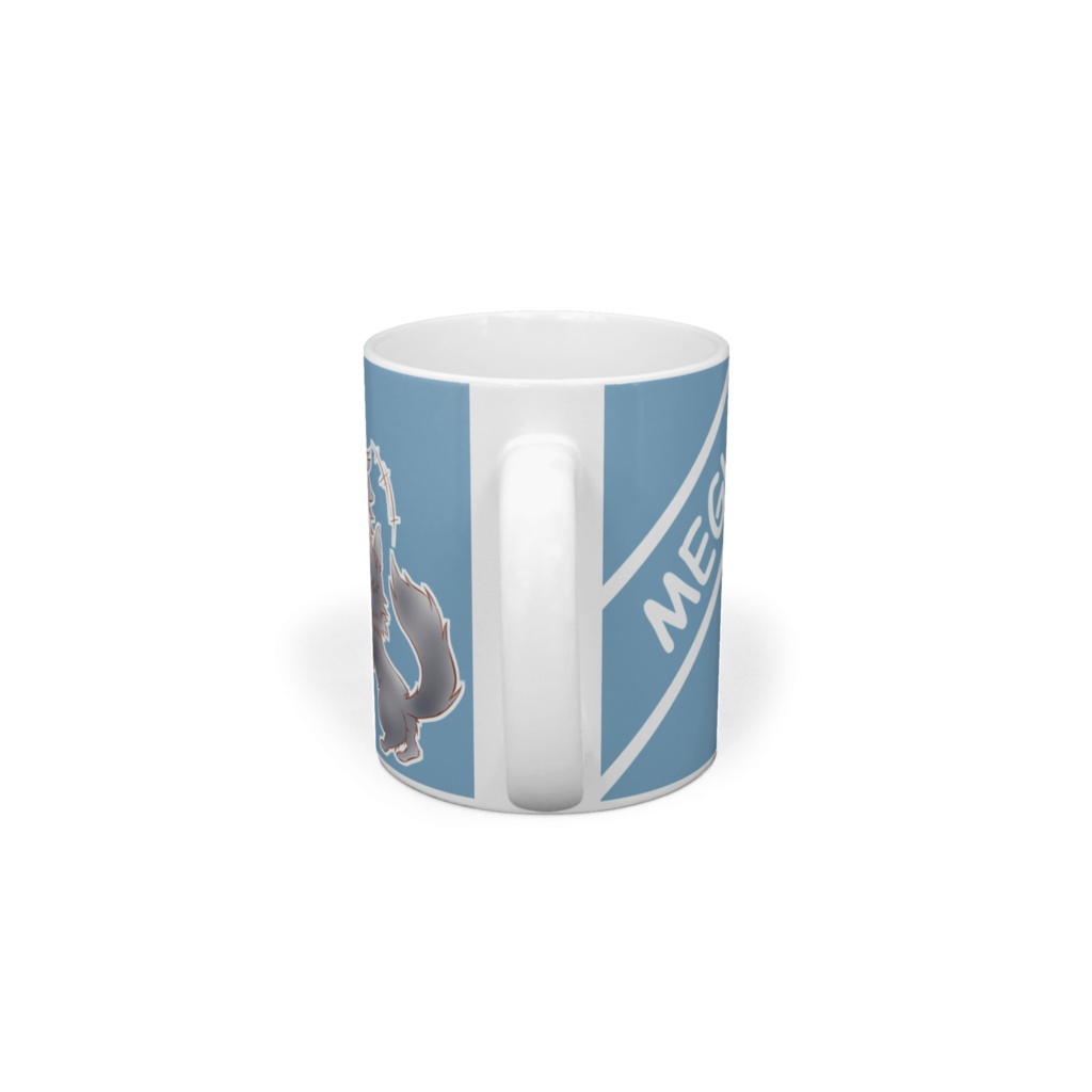 犬耳めぐみと白黒玉犬マグカップ