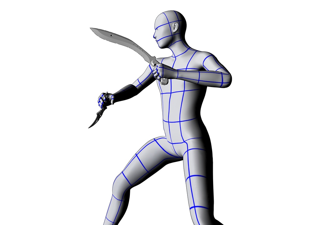 【3DCG素材】ナイフ3種セット