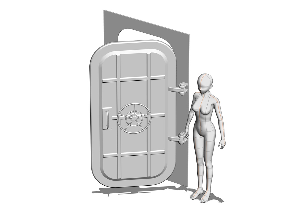 【クリスタ向け】特殊扉