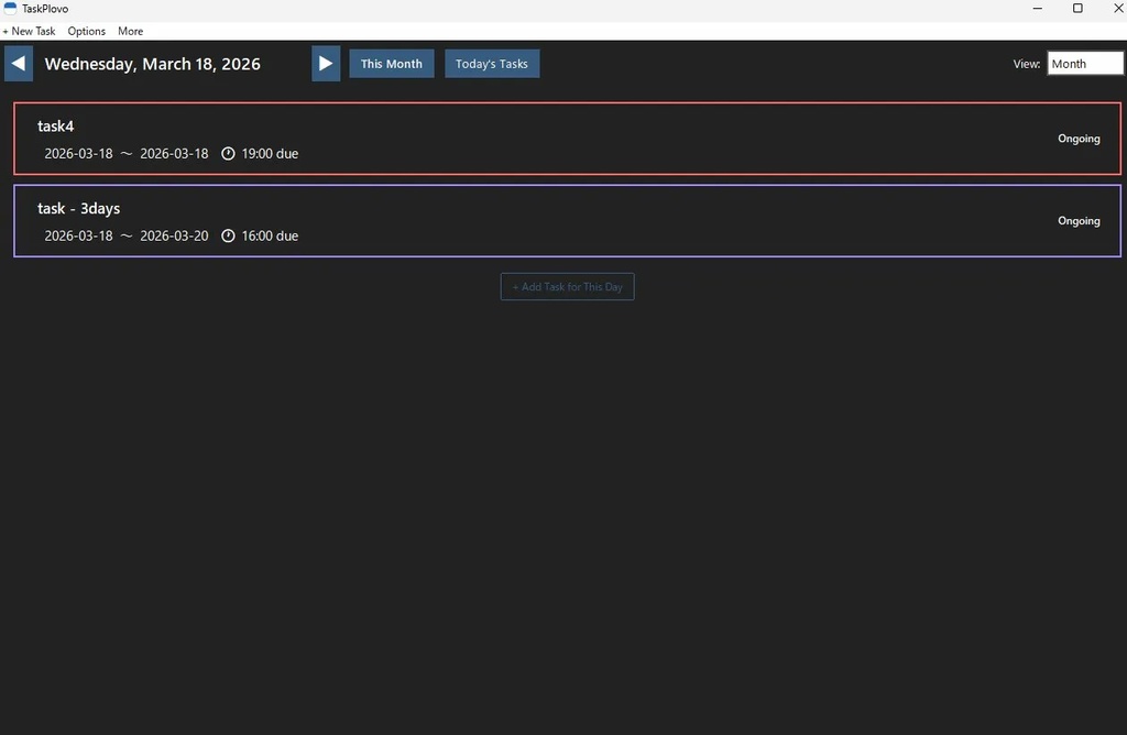 TaskPlovo - Windowsタスク管理アプリ