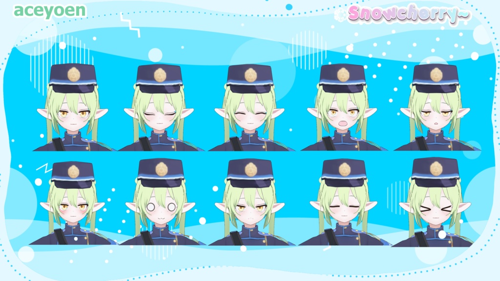 ブルーアーカイ - シュポガキ - 橘ノゾミ 橘ヒカリ 3Dモデル