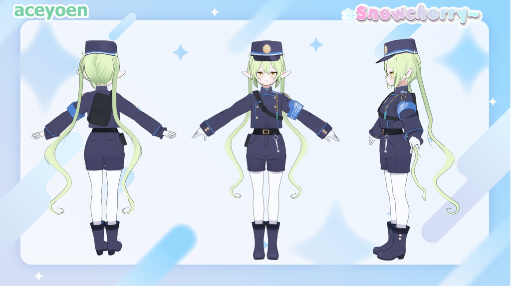 ブルーアーカイ - シュポガキ - 橘ノゾミ 橘ヒカリ 3Dモデル