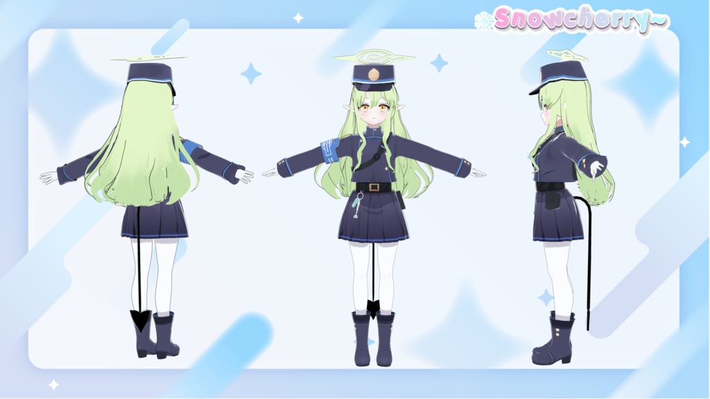 ブルーアーカイ - シュポガキ - 橘ノゾミ 橘ヒカリ 3Dモデル