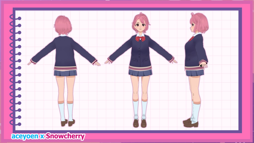 ダンダダン白鳥 愛羅綾3Dモデル DanDaDan Shiratori Aira 3D Model