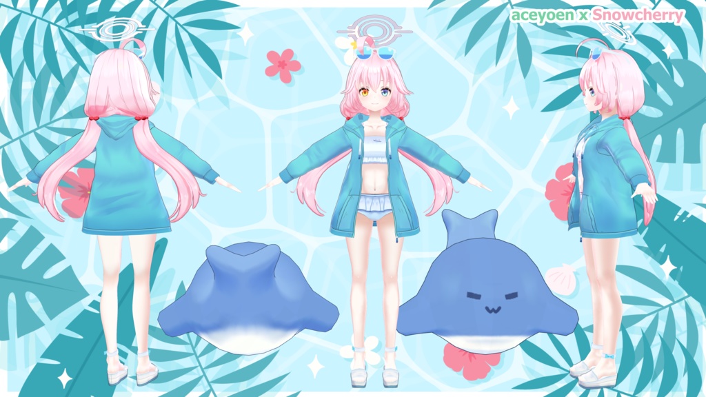 ブルーアーカイ- 水着 小鳥遊ホシノ3Dモデル