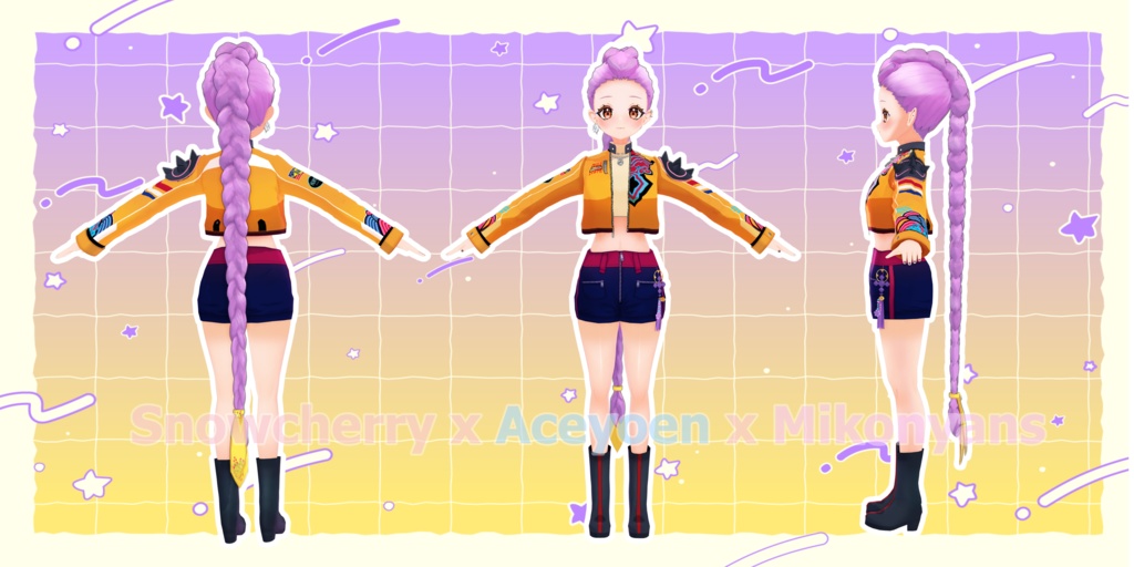 Kpop デーモンハンター - ルミ - Kpop Demon Hunter 3D Model Fanart [MMD, Blend, PMX)