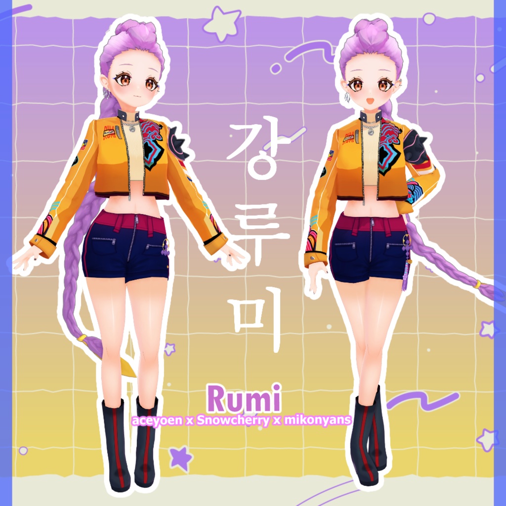 Kpop デーモンハンター - ルミ - Kpop Demon Hunter 3D Model Fanart [MMD, Blend, PMX)