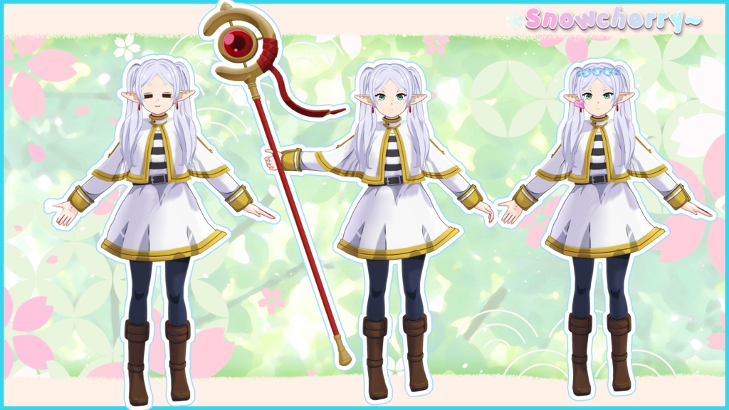 葬送の葬送のフリーレン - フリーレン 3Dモデル - Sousou no Frieren VRM MMD Blender