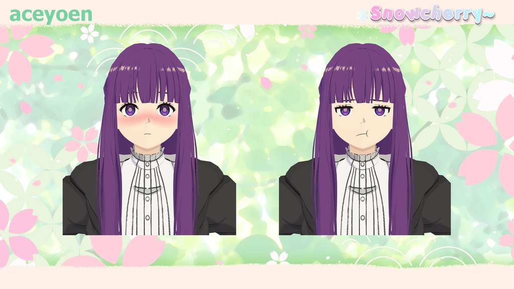 葬送の葬送のフリーレン - フェルン 3Dモデル - Sousou no Frieren - Fern VRM MMD VRChat Avatar