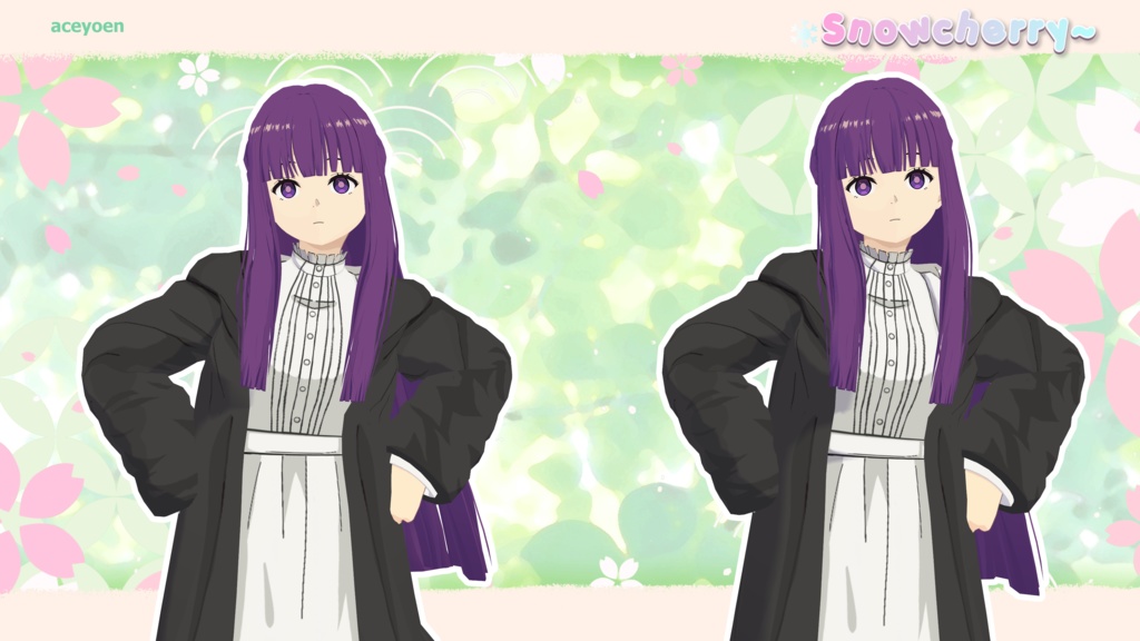 葬送の葬送のフリーレン - フェルン 3Dモデル - Sousou no Frieren - Fern VRM MMD VRChat Avatar