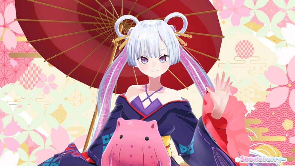 超かぐや姫 月見ヤチヨ 3Dモデル Cosmic Princess Kaguya - Tsukimi Yachiyo 3D Model MMD, VRM, Blender