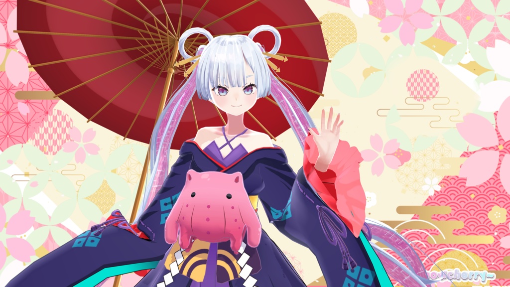 超かぐや姫 月見ヤチヨ 3Dモデル Cosmic Princess Kaguya - Tsukimi Yachiyo 3D Model MMD, VRM, Blender