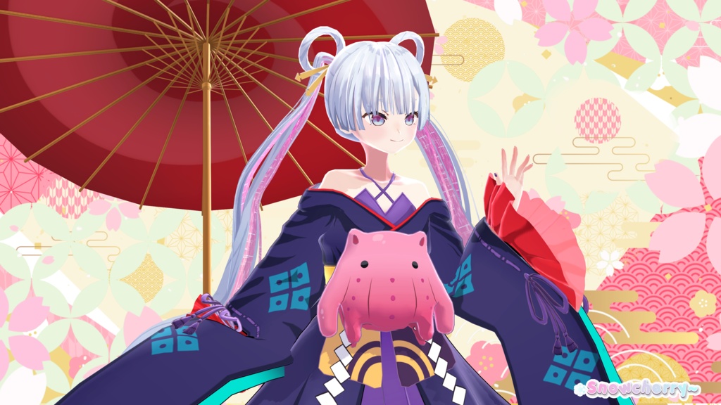超かぐや姫 月見ヤチヨ 3Dモデル Cosmic Princess Kaguya - Tsukimi Yachiyo 3D Model MMD, VRM, Blender