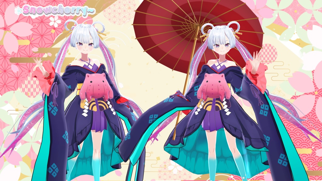 超かぐや姫 月見ヤチヨ 3Dモデル Cosmic Princess Kaguya - Tsukimi Yachiyo 3D Model MMD, VRM, Blender