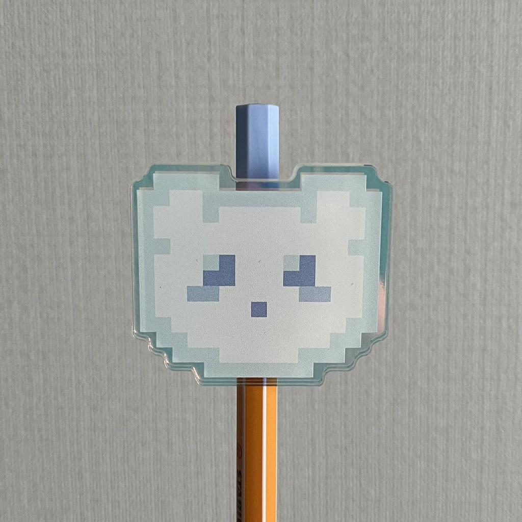白くまのアクリルオーロラバッジ