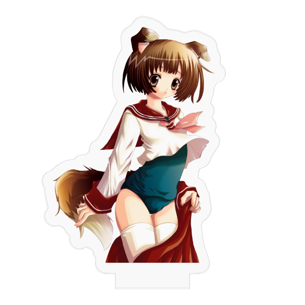 ★イヌ耳スク水少女★オリジナル★アクリルフィギア★