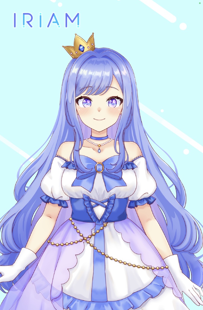 【IRIAM・一点限り】水色ドレスの女の子