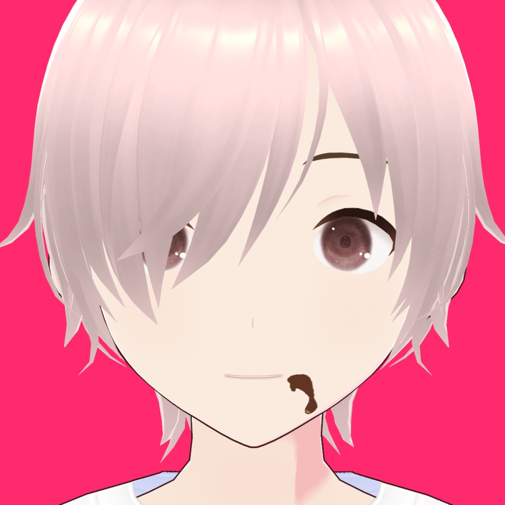 【無料】チョコがちょこっと付いた口【VRoid】