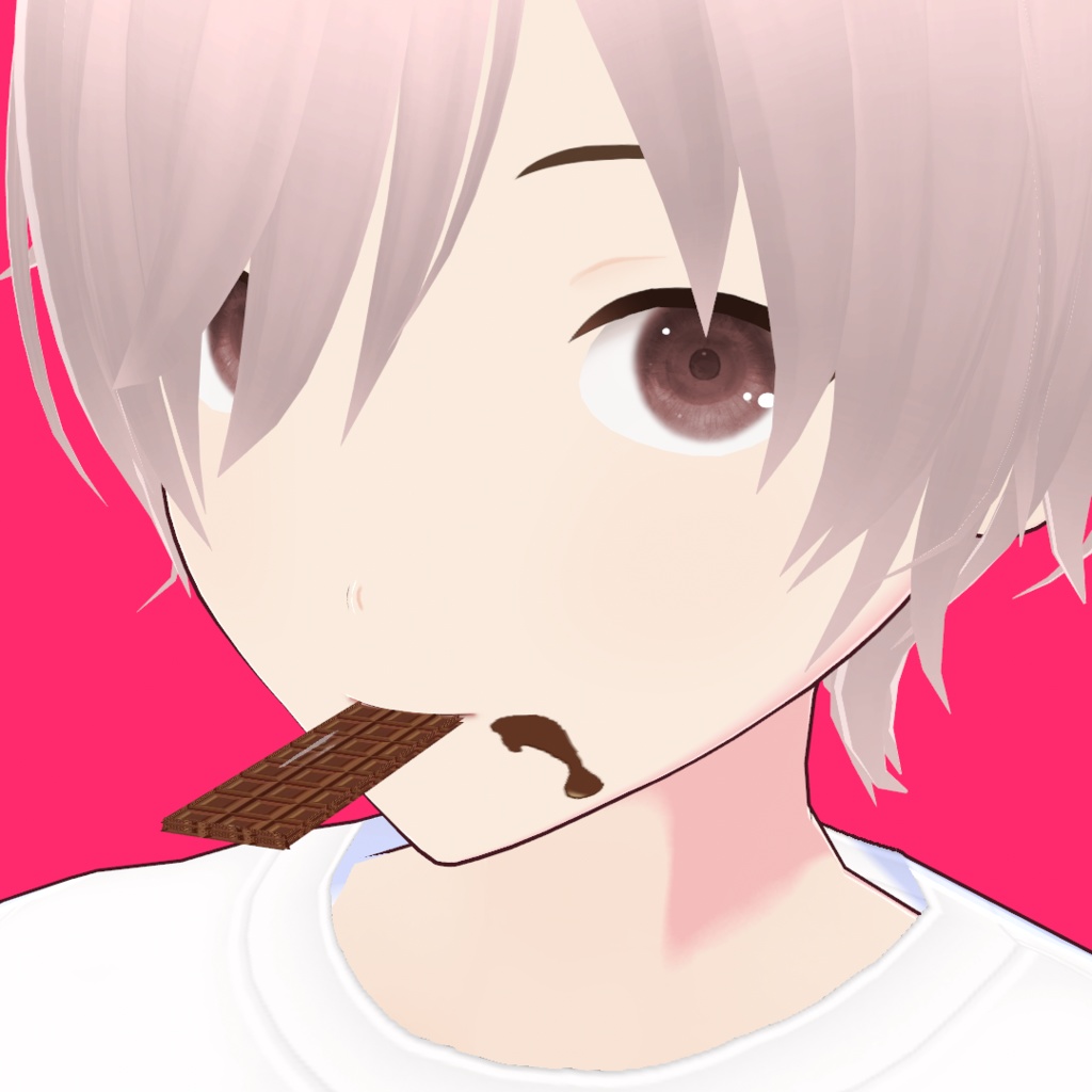 【無料】チョコがちょこっと付いた口【VRoid】