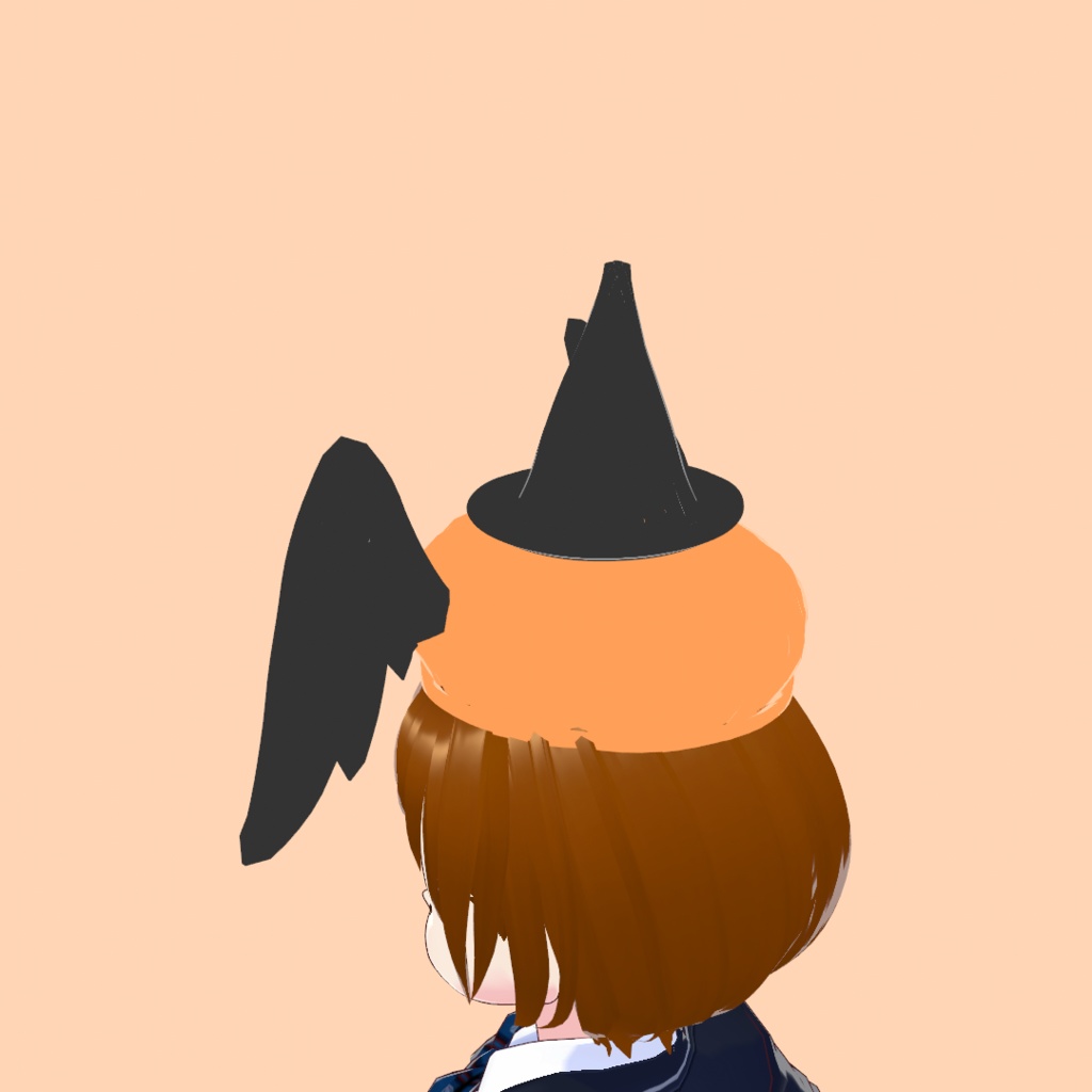 【VRoid】黒翼カボチャの帽子【ハロウィン】