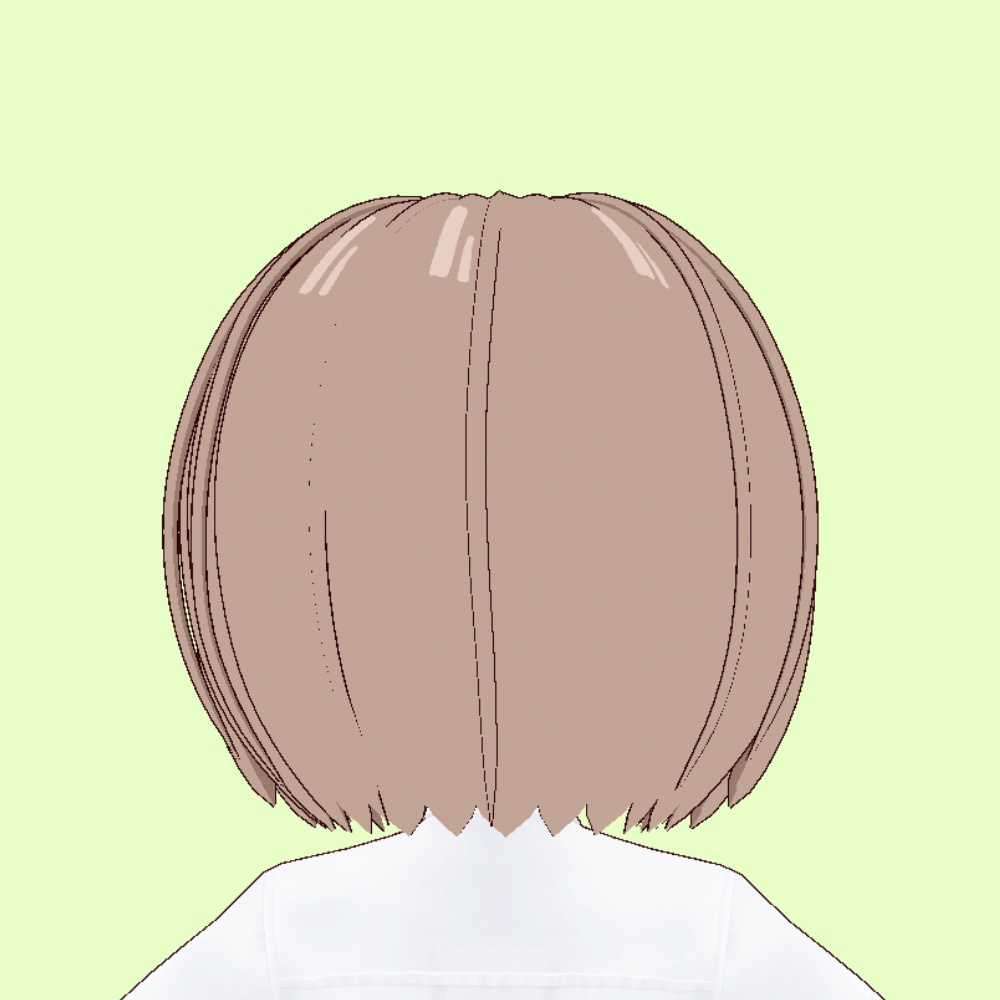 【VRoid】ぱっつんショートボブヘアプリセット【アニメ調】