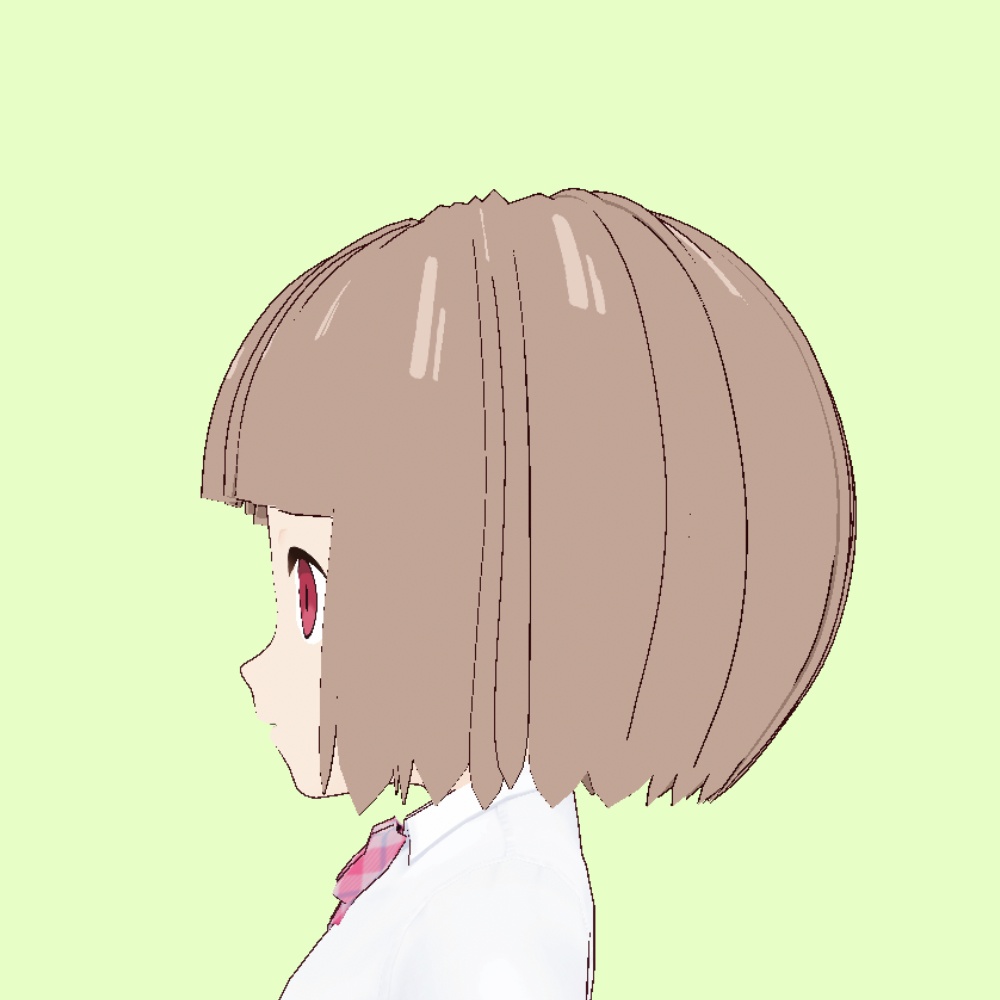 【VRoid】ぱっつんショートボブヘアプリセット【アニメ調】
