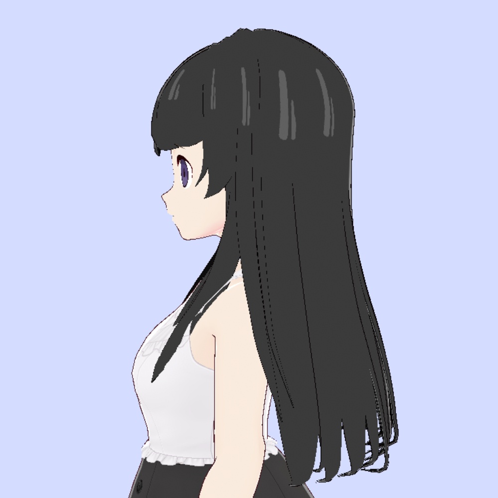 【VRoid】ロングヘアプリセット【アニメ調】