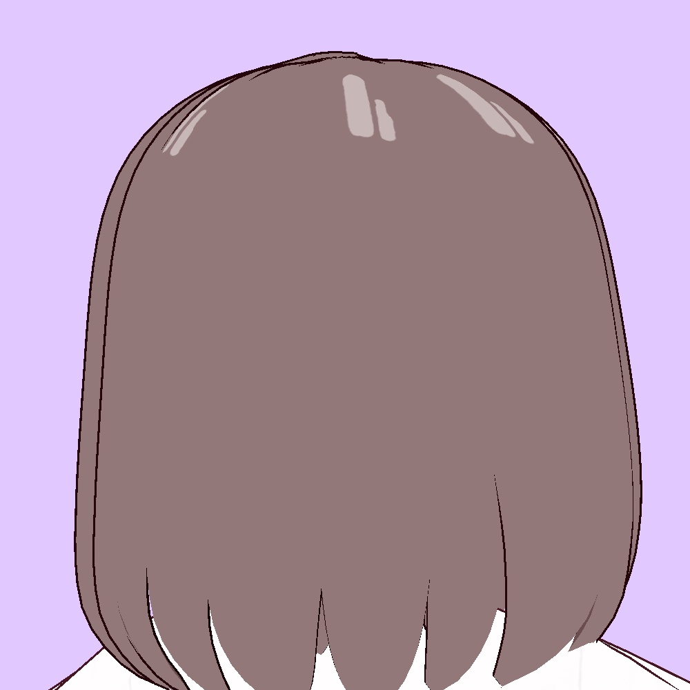 【VRoid】右分けミディアムボブ【アニメ調】Right parted medium bob