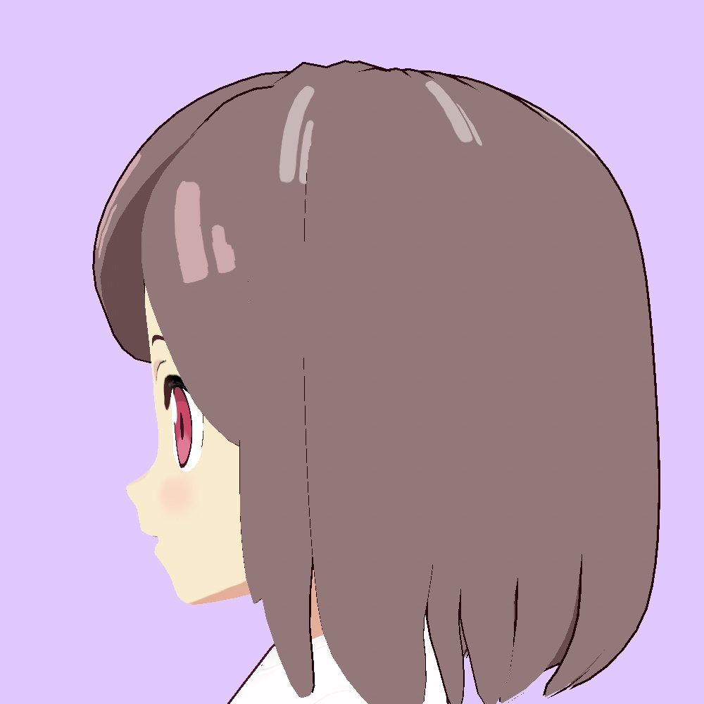 【VRoid】左分けミディアムボブ【アニメ調】left parted medium bob
